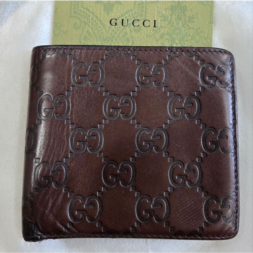 Authentic Gucci Wallet Bifold Wallet Guccissima Brown Unisex - T6720